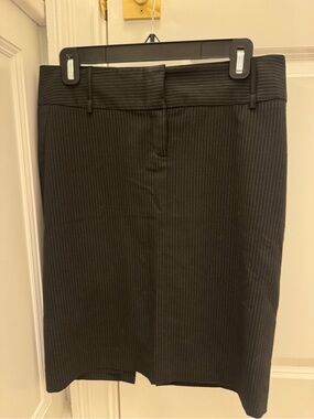 Express Black Pinstripe Pencil Skirt